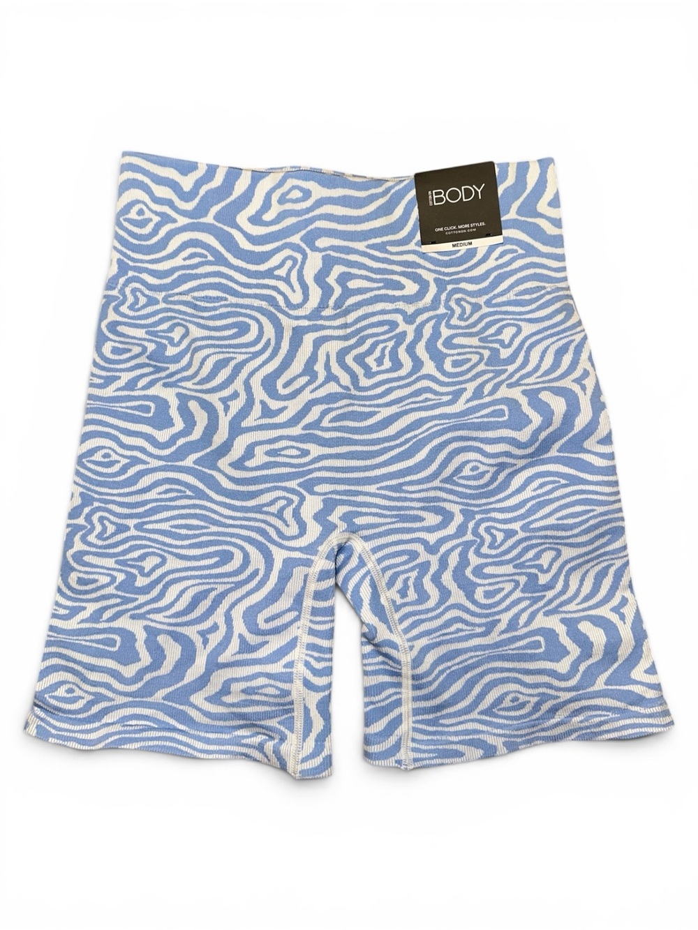 Cotton On BODY Seamless Jacquard Dense Wave Iced Sky Bike Shorts Size M NWT